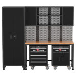 Conjunto de Armários Modulados 9 Peças Preto - Sigma Tools - Imagem 6