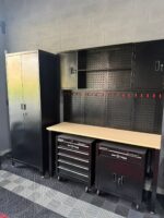 Conjunto de Armários Modulados 9 Peças Preto - Sigma Tools