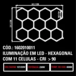 Iluminação Colmeia em Led Hexagonal com 11 Células 110/220V - Sigma Tools - Imagem 3