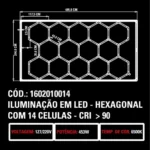 Iluminação Colmeia em Led Hexagonal com 14 Células 110/220V - Sigma Tools - Imagem 3