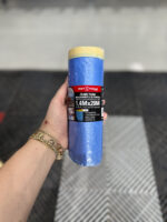 Filme de Mascaramento 1,4x20M - Eletrostático com Fita Resistente a 120 Graus - Sigma Tools