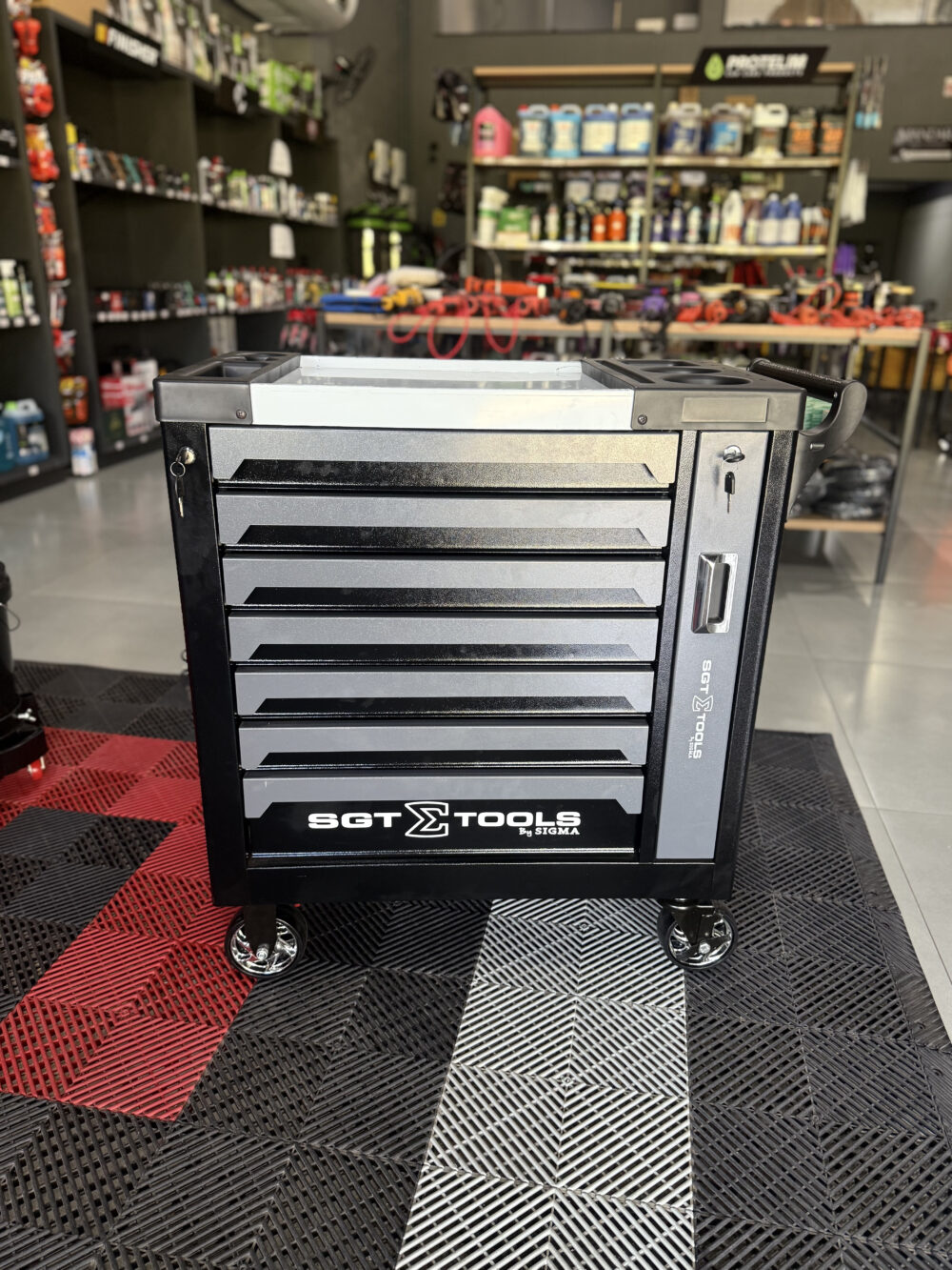 Carrinho de Ferramentas 7 Gavetas Cinza – Sigma Tools - Garage 075