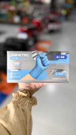 Caixa de Luva Nitrílica Azul para Proteção Química Safetec G 100 und - UniGloves